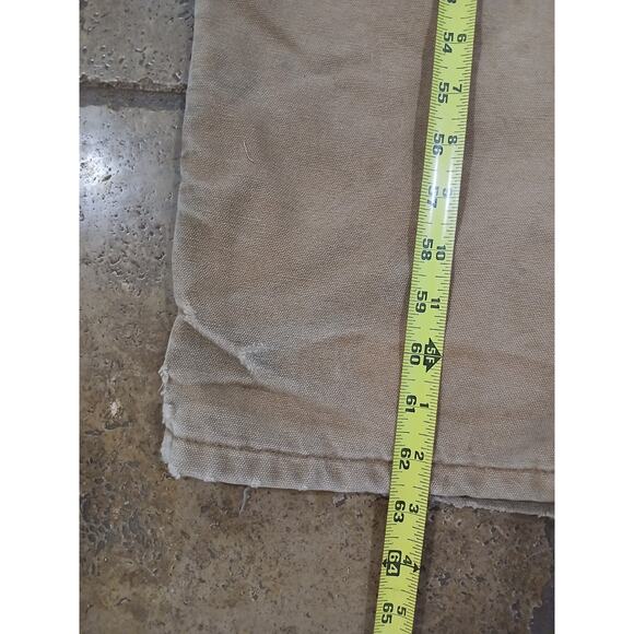 70s Carhartt Coveralls Sz M Boiler Jump Suit  Red Lining Distressed Corduroy VNT - Picture 16 of 16